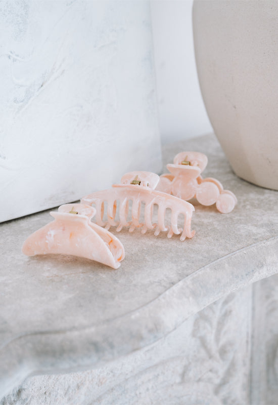 Bree Marble Claw Clip Set